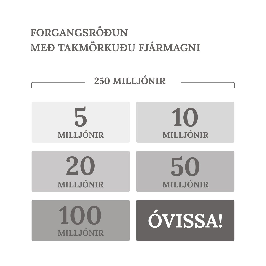 Forgangsröðun með takmarkað fjármagn